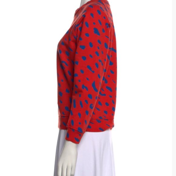 Clare V Animal Jaguar Print Sweatshirt XS, Red - Picture 2 of 5
